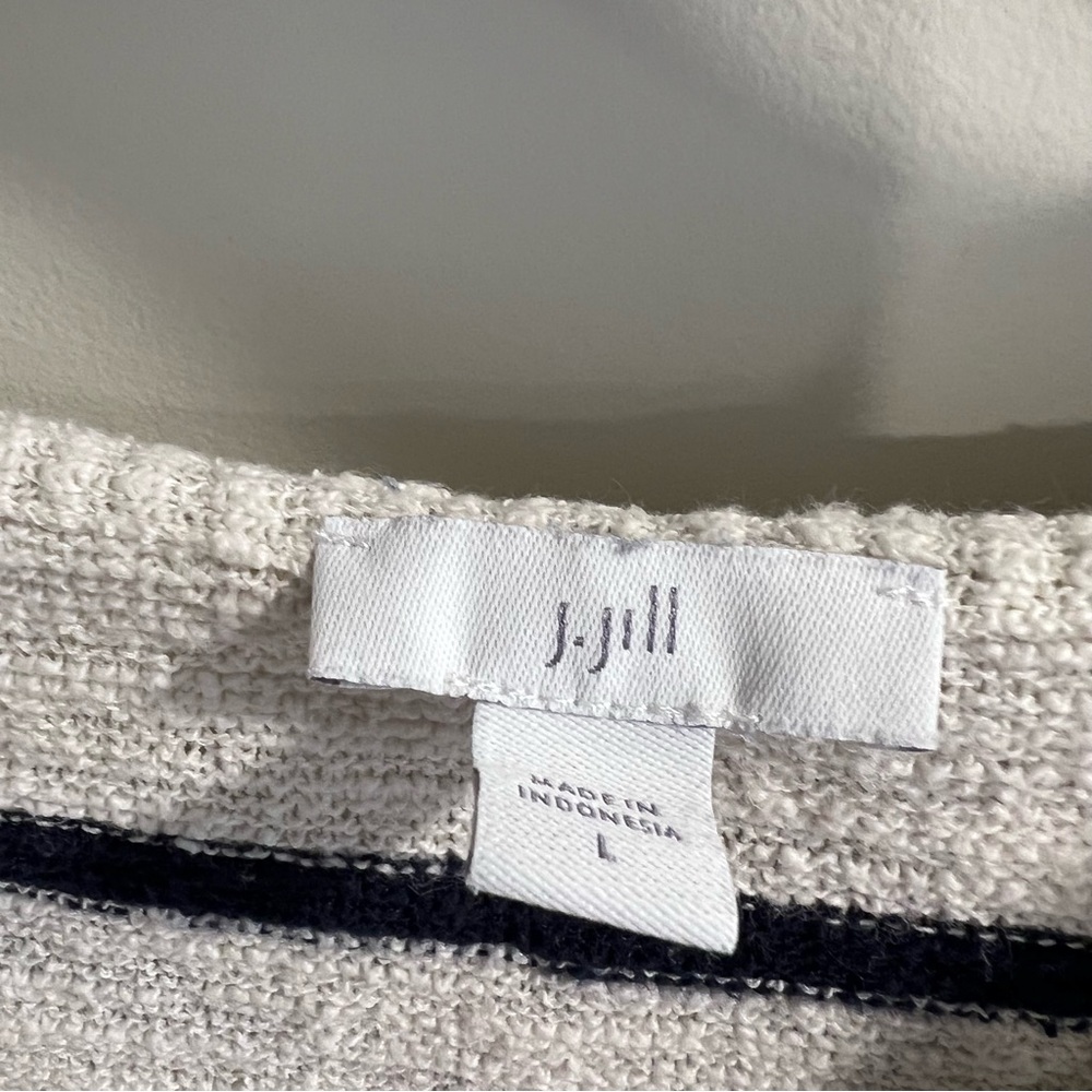 J. Jill Striped Hooded Sweater - Picture 3 of 4